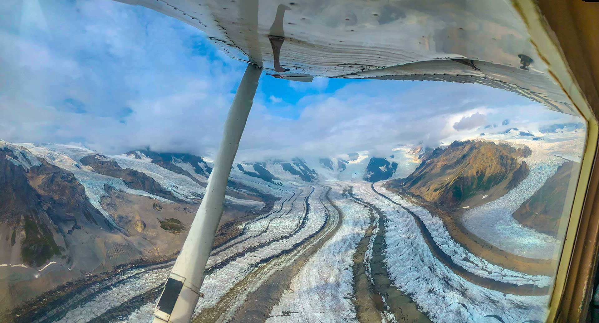 glacier tour flying alaska